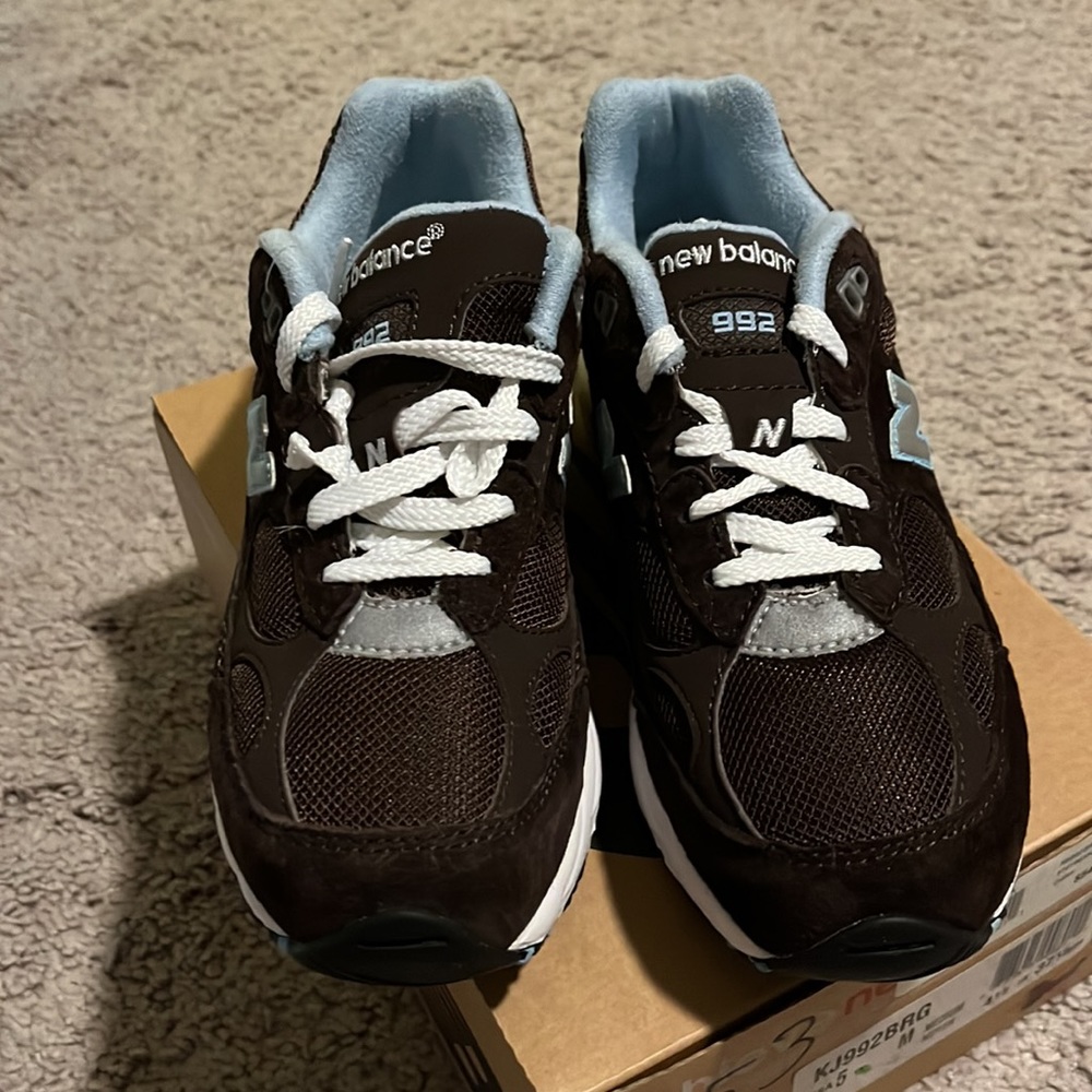 New Balance 992 KJ992BRG youth boys girls shoes sneakers new size 5 5y - Picture 5 of 9